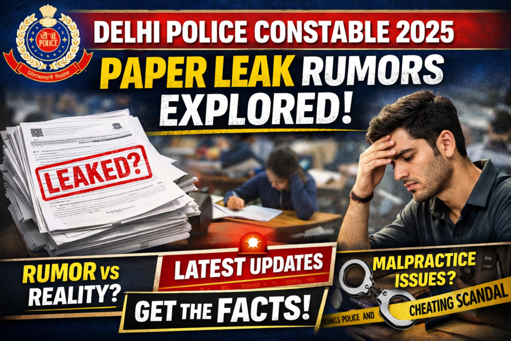 Delhi Police Constable 2025 Paper Leak Rumors Explored